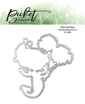 Picket Fence Studios Mermaid Dear 4x4 Inch Dies (D-104D) (OUTLET)