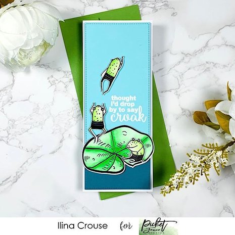 Picket Fence Studios Drop by to Say Croak 6x6 Inch Dies (A-154D) (OUTLET)