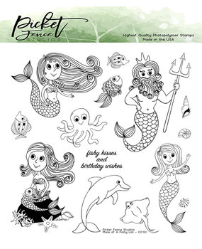 Picket Fence Studios More of a Fishy Lot 6x6 Inch Clear Stamps (OC-121) (OUTLET)
