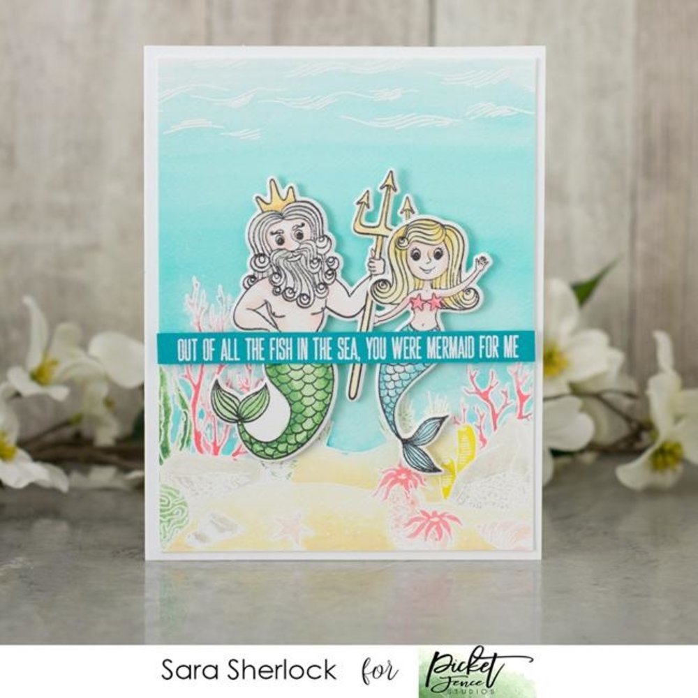 Picket Fence Studios More of a Fishy Lot 6x6 Inch Clear Stamps (OC-121) (OUTLET)