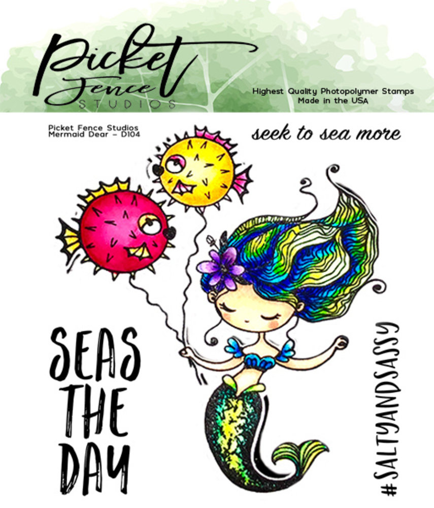 Picket Fence Studios Mermaid Dear 4x4 Inch Clear Stamps (D-104) (OUTLET) Picket Fence Studios Mermaid Dear 4x4 Inch Clear Stamps (D-104) (OUTLET)