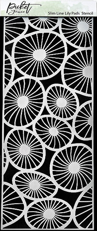Picket Fence Studios Slim Line Lily Pads 4x10 Inch Stencil (SC-221) (OUTLET)