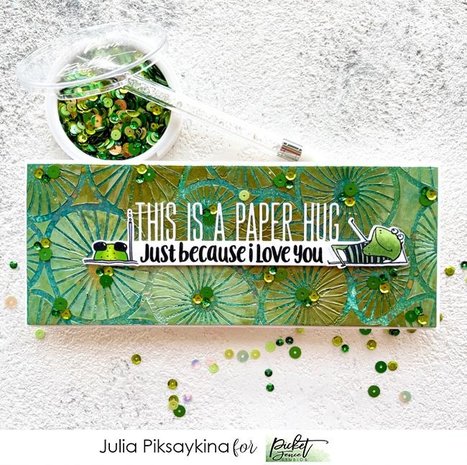 Picket Fence Studios Slim Line Lily Pads 4x10 Inch Stencil (SC-221) (OUTLET)