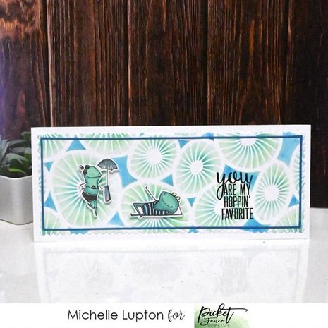 Picket Fence Studios Slim Line Lily Pads 4x10 Inch Stencil (SC-221) (OUTLET)