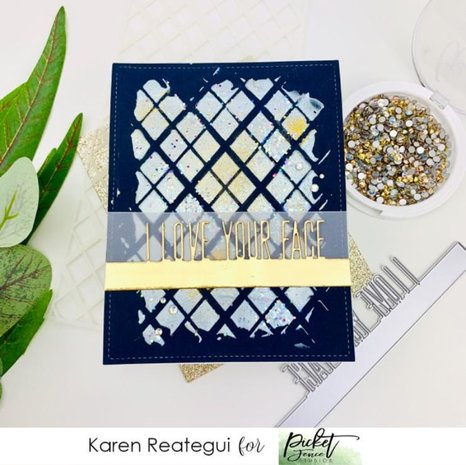 Picket Fence Studios Slim Line Plaid One 4x10 Inch Stencil (SC-254) (OUTLET)