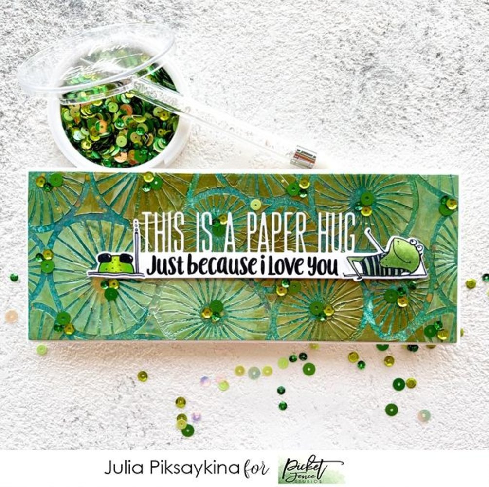 Picket Fence Studios This is a Paper Hug Word 2x6 Inch Topper Dies (PFSD-185) (OUTLET)