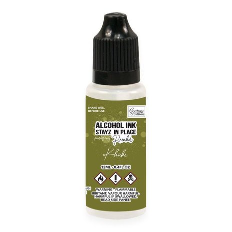Couture Creations Stayz in Place Alcohol Ink Pearlescent Khaki (12ml) Reinker (CO728211) (OUTLET)