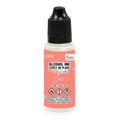 Couture Creations Stayz in Place Alcohol Ink Pearlescent Coral (12ml) Reinker (CO728213) (OUTLET)