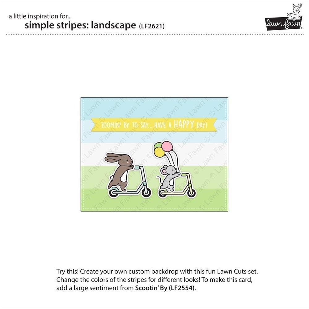 Lawn Fawn Simple Stripes: Landscape Dies (LF2621) (OUTLET)