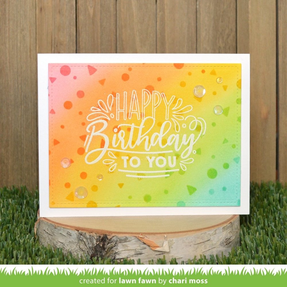 Lawn Fawn Giant Birthday Messages Clear Stamps (LF2599) (OUTLET)