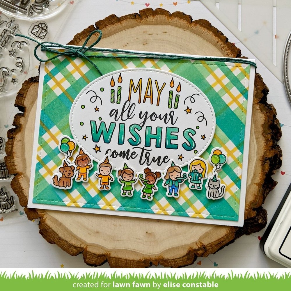 Lawn Fawn Giant Birthday Messages Clear Stamps (LF2599) (OUTLET)