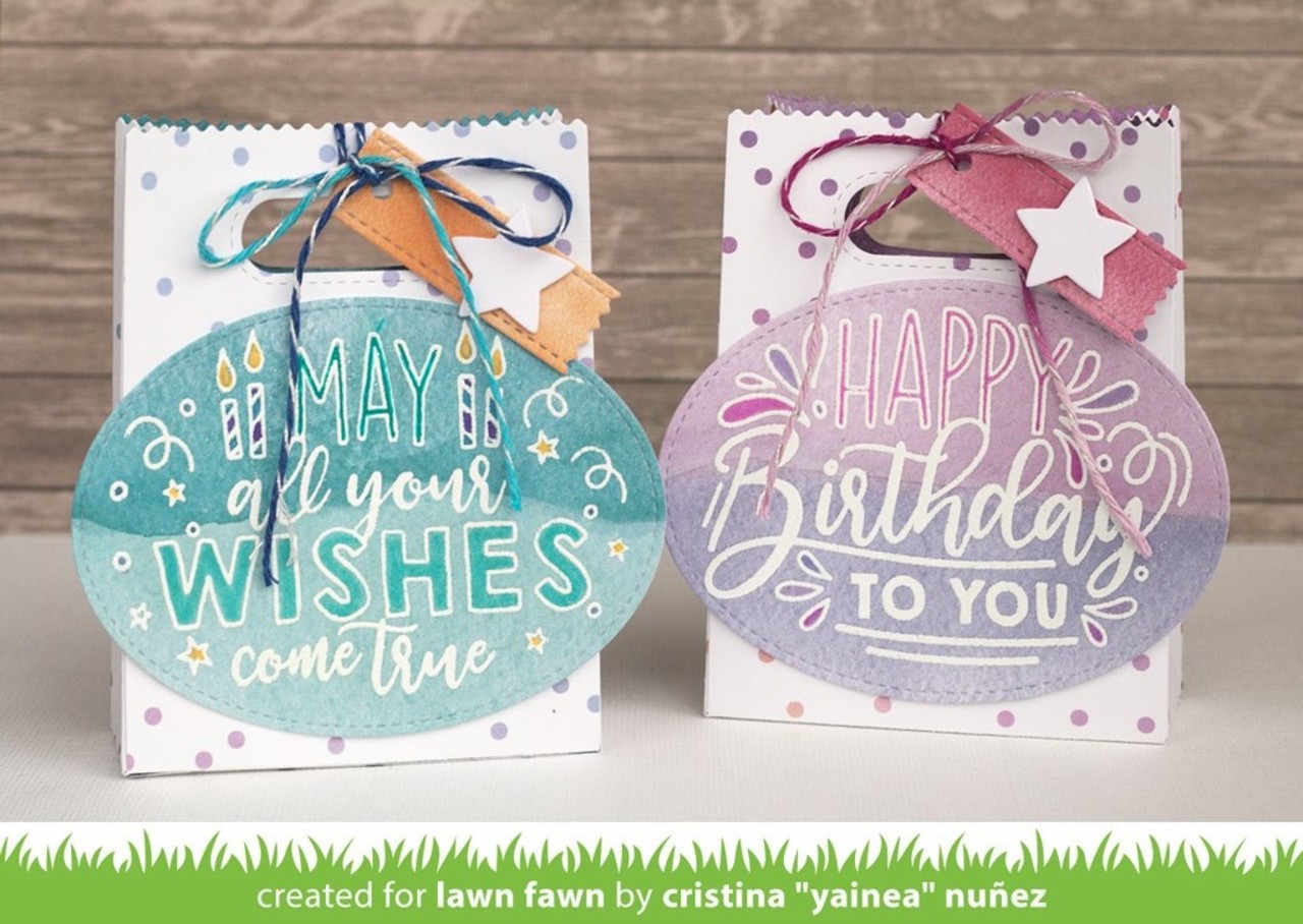 Lawn Fawn Giant Birthday Messages Clear Stamps (LF2599) (OUTLET)