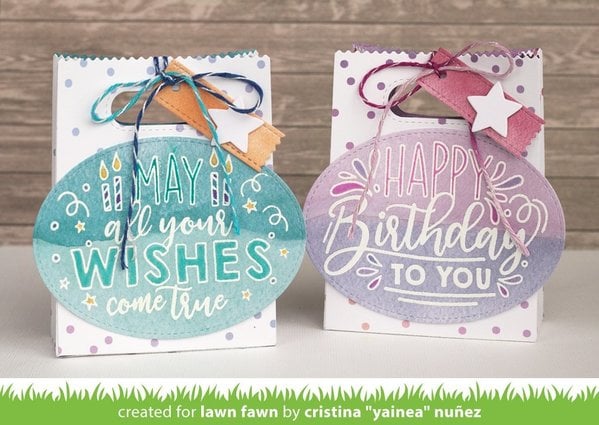 Lawn Fawn Giant Birthday Messages Clear Stamps (LF2599) (OUTLET)