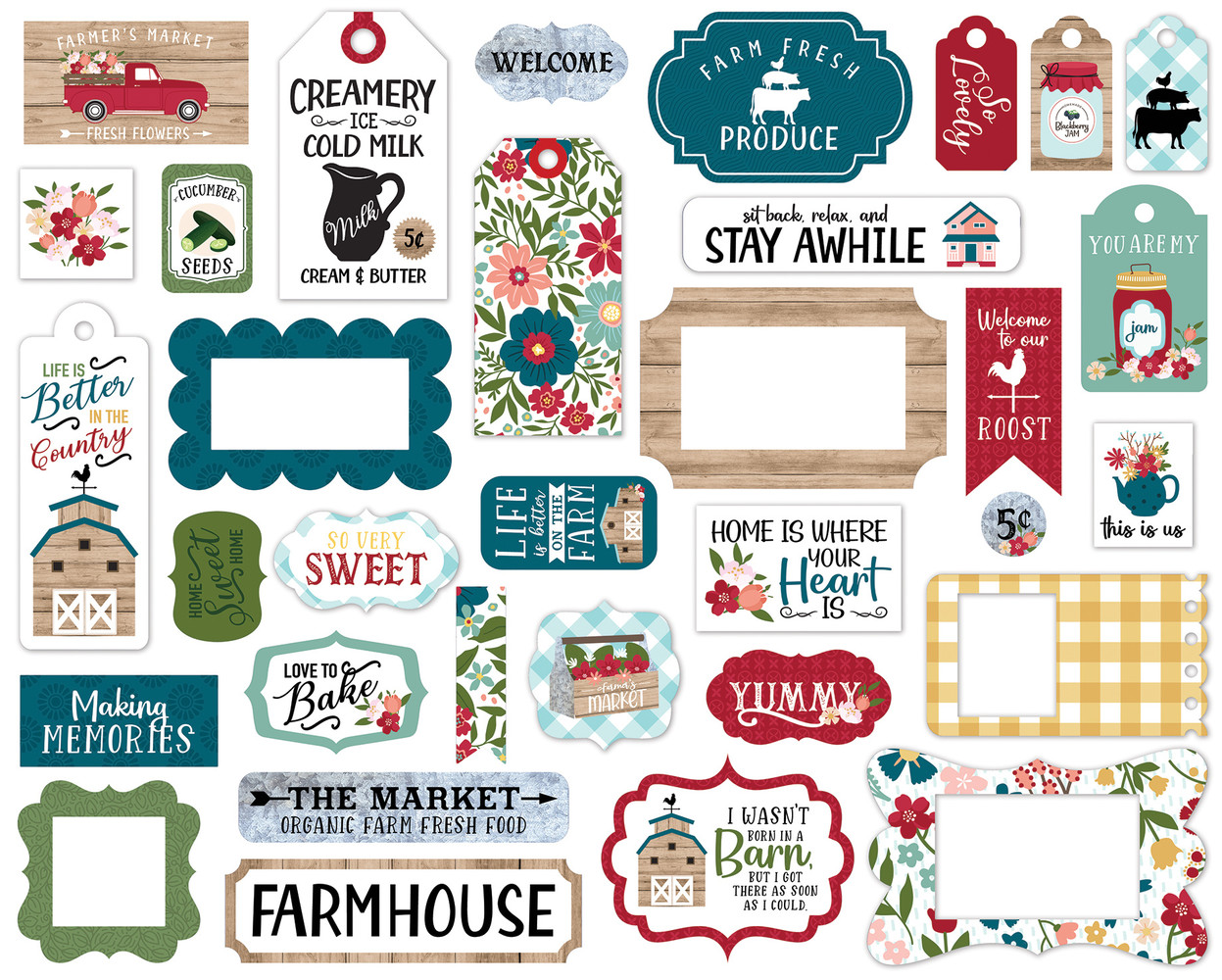 Echo Park Farmer's Market Frames & Tags (FM248025) (DISCONTINUED) Echo Park Farmer's Market Frames & Tags (FM248025) (DISCONTINUED)