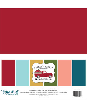 Echo Park Farmer's Market 12x12 Inch Coordinating Solids Paper Pack (FM248015) (DISCONTINUED) Echo Park Farmer's Market 12x12 Inch Coordinating Solids Paper Pack (FM248015) (DISCONTINUED)