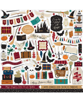 Echo Park Witches & Wizards No.2 12x12 Inch Element Sticker (WIW247014) (DISCONTINUED)