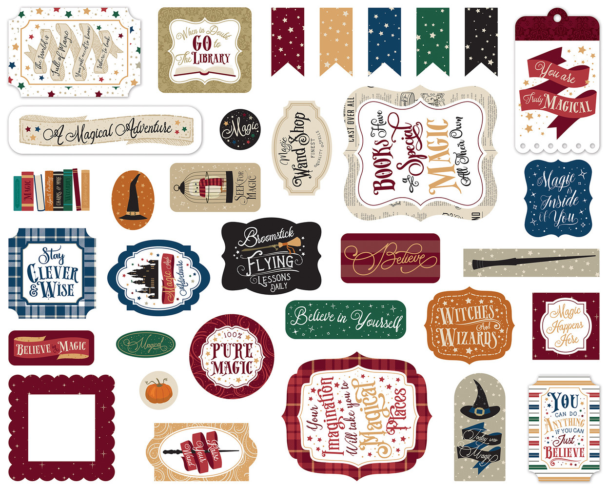 Echo Park Witches & Wizards No.2 Ephemera (WIW247024) (DISCONTINUED)