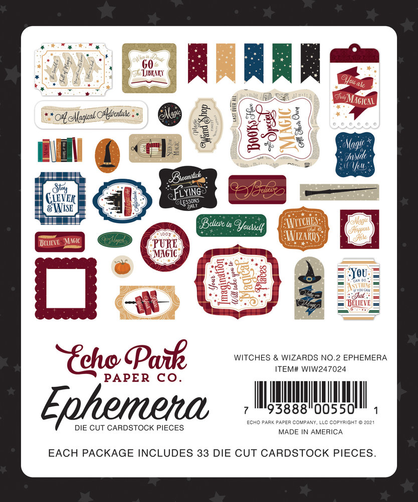 Echo Park Witches & Wizards No.2 Ephemera (WIW247024) (OUTLET)