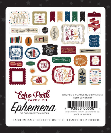 Echo Park Witches & Wizards No.2 Ephemera (WIW247024) (OUTLET)