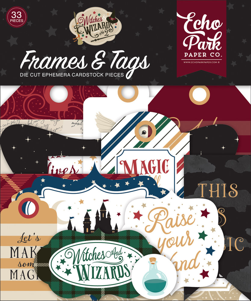 Echo Park Witches & Wizards No.2 Frames & Tags (WIW247025) (DISCONTINUED)