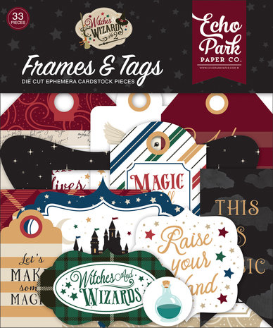 Echo Park Witches & Wizards No.2 Frames & Tags (WIW247025) (DISCONTINUED)