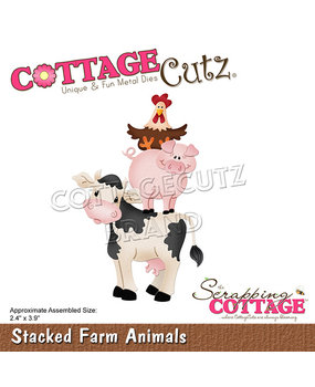 Scrapping Cottage Stacked Farm Animals (CC-901) (OUTLET)