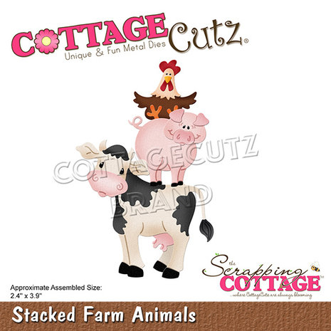 Scrapping Cottage Stacked Farm Animals (CC-901) (OUTLET)
