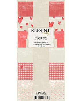Reprint Hearts Slimline Paper Pack (RPS002) (OUTLET)