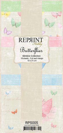 Reprint Butterflies Slimline Paper Pack (RPS005) (OUTLET)