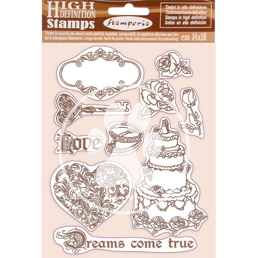 Stamperia Natural Rubber Stamp Sleeping Beauty Dreams Came True (WTKCC202) (DISCONTINUED)