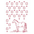 Stencil A4 Romantic Horses Horseshoes Pattern (KSG468) (DISCONTINUED)