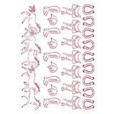 Stamperia Stencil A4 Romantic Horses Running Horses (KSG470) (DISCONTINUED)