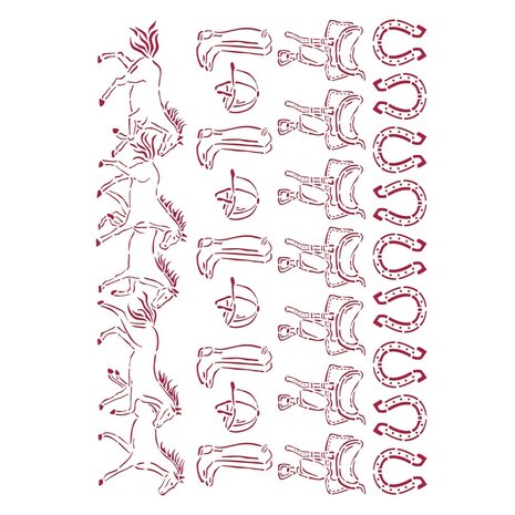 Stamperia Stencil A4 Romantic Horses Running Horses (KSG470) (DISCONTINUED) Stamperia Stencil A4 Romantic Horses Running Horses (KSG470) (DISCONTINUED)