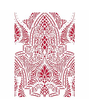 Stamperia Stencil A4 Romantic Horses Saddle Pattern (KSG469) (DISCONTINUED)
