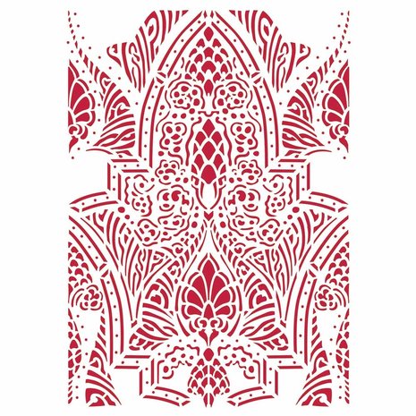 Stamperia Stencil A4 Romantic Horses Saddle Pattern (KSG469) (DISCONTINUED)