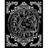 Stamperia Thick Stencil 20x25cm Alice Clock (KSTD090) (DISCONTINUED)