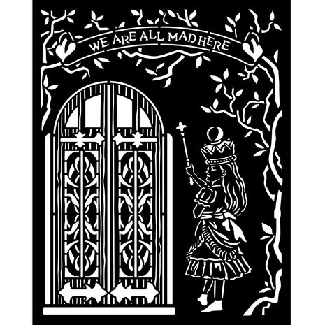Stamperia Thick Stencil 20x25cm Alice Door (KSTD091) (DISCONTINUED) Stamperia Thick Stencil 20x25cm Alice Door (KSTD091) (DISCONTINUED)