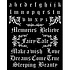 Thick Stencil 20x25cm Sleeping Beauty Alphabet and Quotes (KSTD076) (DISCONTINUED)