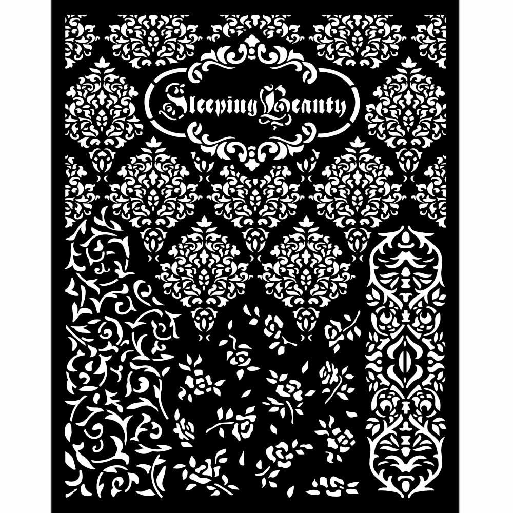 Stamperia Thick Stencil 20x25cm Sleeping Beauty Textures (KSTD079) (DISCONTINUED)