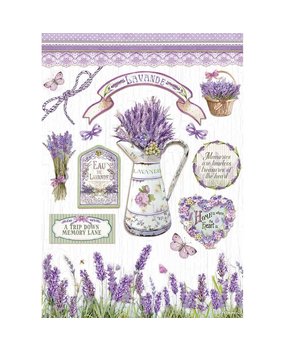 Stamperia Rice Paper A4 Lavender (6 pcs) (DFSA4622) (DISCONTINUED)
