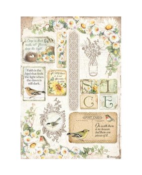 Stamperia Rice Paper A4 Daisy (6 pcs) (DFSA4620) (DISCONTINUED)