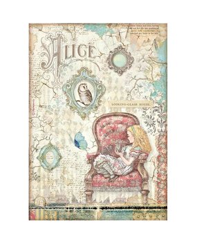 Stamperia Rice Paper A4 Alice Looking-glass House (6 pcs) (GFSA4601) (DISCONTINUED)