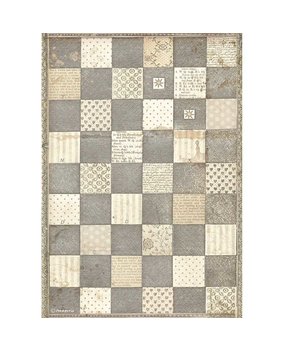 Stamperia Rice Paper A4 Alice Chessboard (6 pcs) (DFSA4605) (DISCONTINUED)
