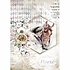 Rice Paper A4 Romantic Horses Lady Frame (6 pcs) (DFSA4580) (DISCONTINUED)