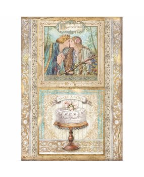 Stamperia Rice Paper A4 Sleeping Beauty Cake Frame (6 pcs) (DFSA4573) (DISCONTINUED)