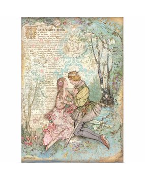 Stamperia Rice Paper A4 Sleeping Beauty Lovers (6 pcs) (DFSA4574) (DISCONTINUED)