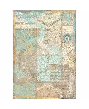 Stamperia Rice Paper A4 Sleeping Beauty Texture Gold (6 pcs) (DFSA4572) (DISCONTINUED)