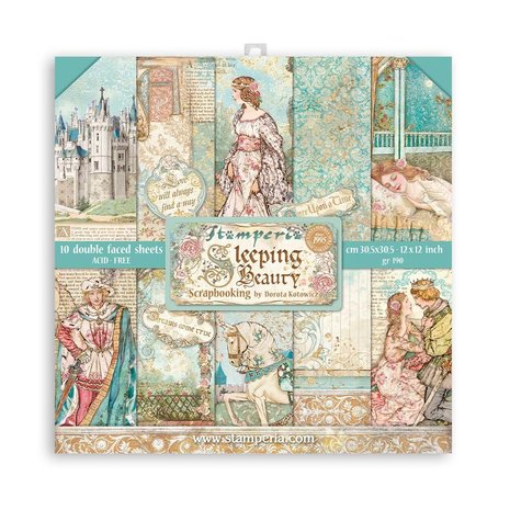 Stamperia Sleeping Beauty 12x12 Inch Paper Pack (SBBL89) (DISCONTINUED)
