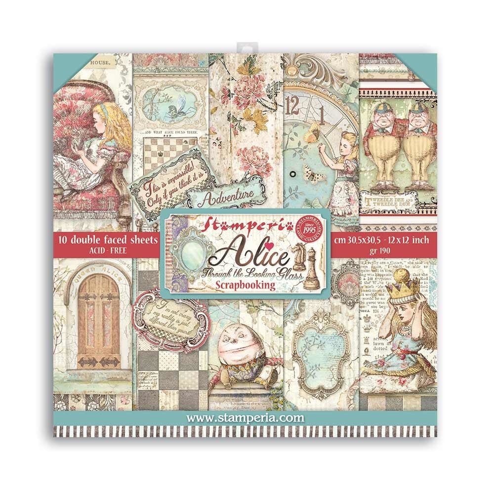 Stamperia Alice Through the Looking Glass 12x12 Inch Paper Pack (SBBL93) (DISCONTINUED) Stamperia Alice Through the Looking Glass 12x12 Inch Paper Pack (SBBL93) (DISCONTINUED)