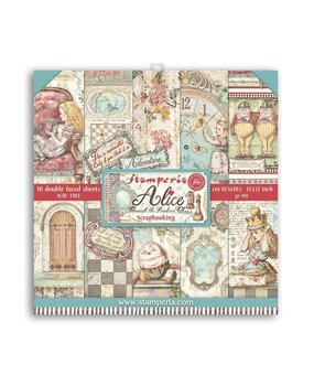 Stamperia Alice Through the Looking Glass 12x12 Inch Paper Pack (SBBL93)